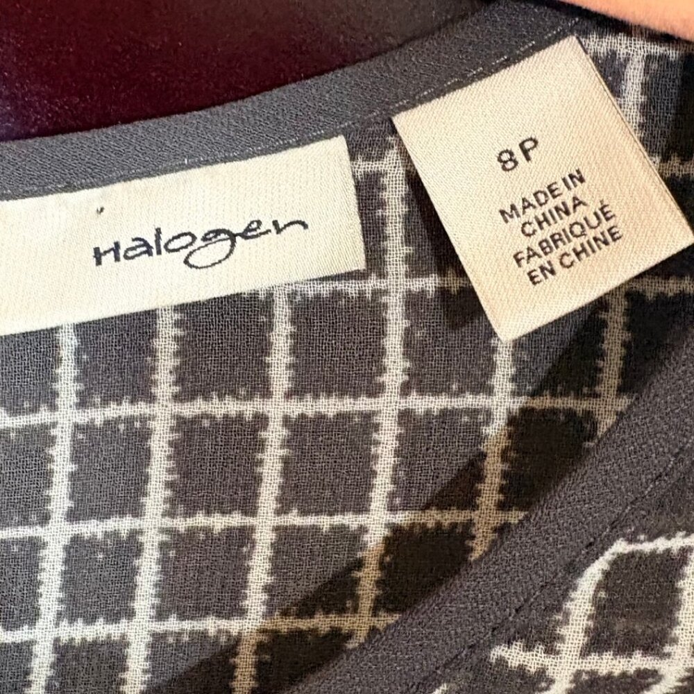 Halogen Geometric Colorblock Sleeveless Dress Size 8 Petite - Picture 4 of 12